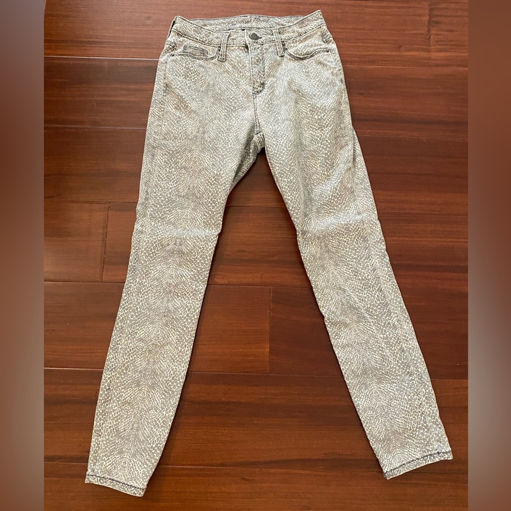 Snake Print Straight Leg Jeans